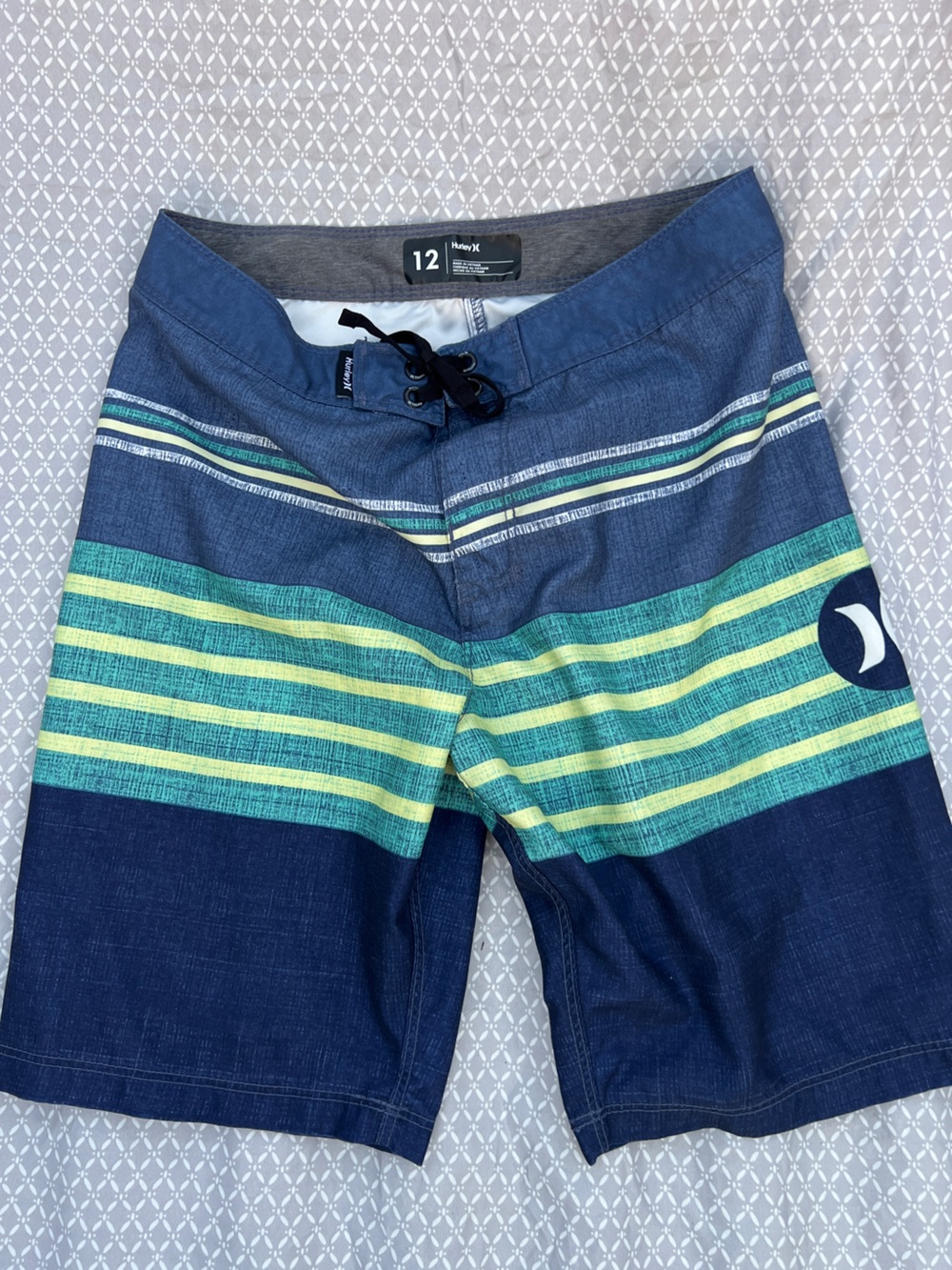 Hurley Blue and Green Swim Shorts